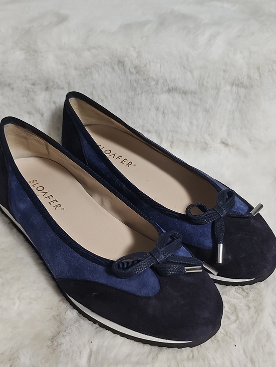 Sloafer Shoes - NWOT! Sloafer Nikita Blue Suede Ballet Sneakers
